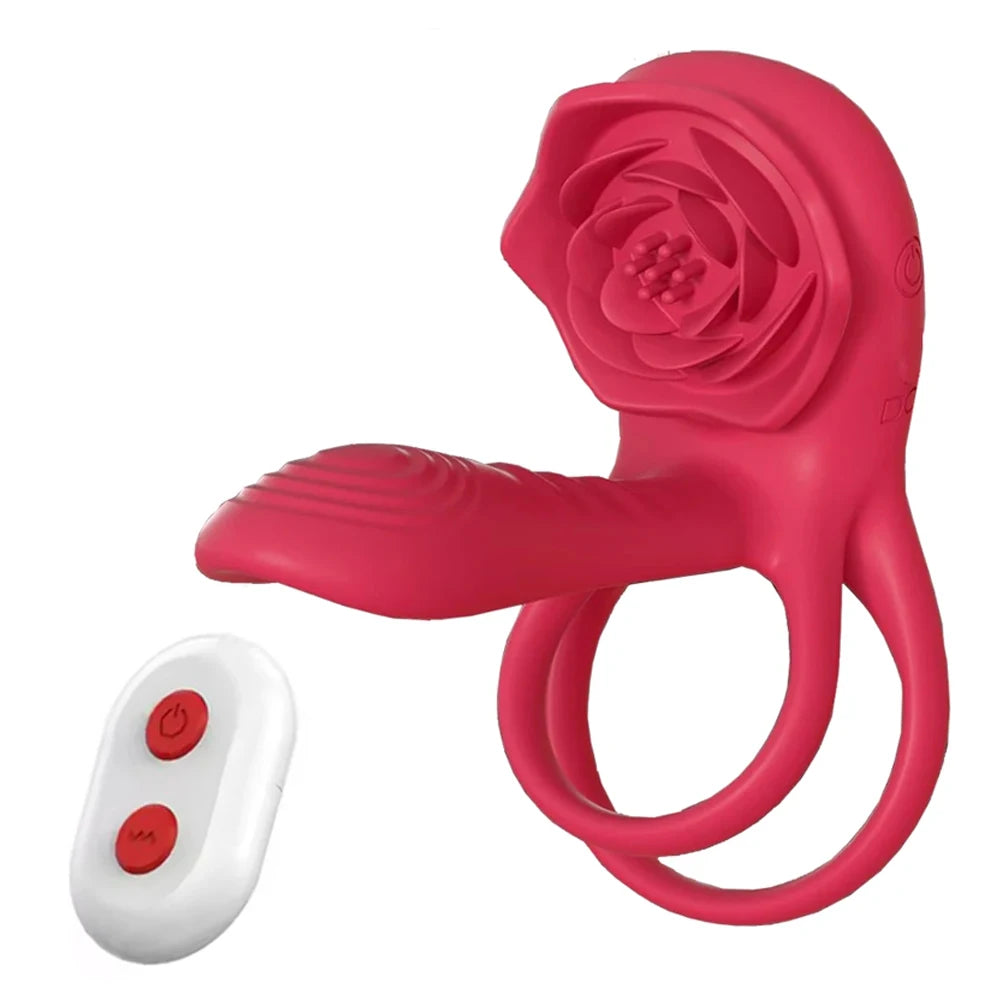 Rose Vibrating Couples' Ring, Rechargeable