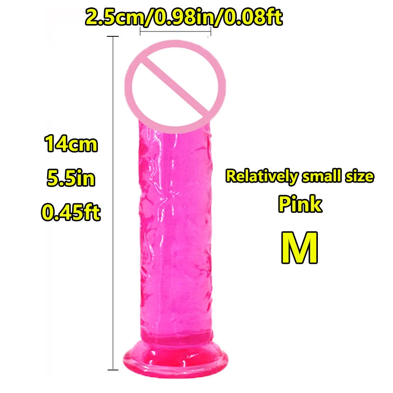 Realistic Suction Cup Dildo, Multiple Sizes and Colours
