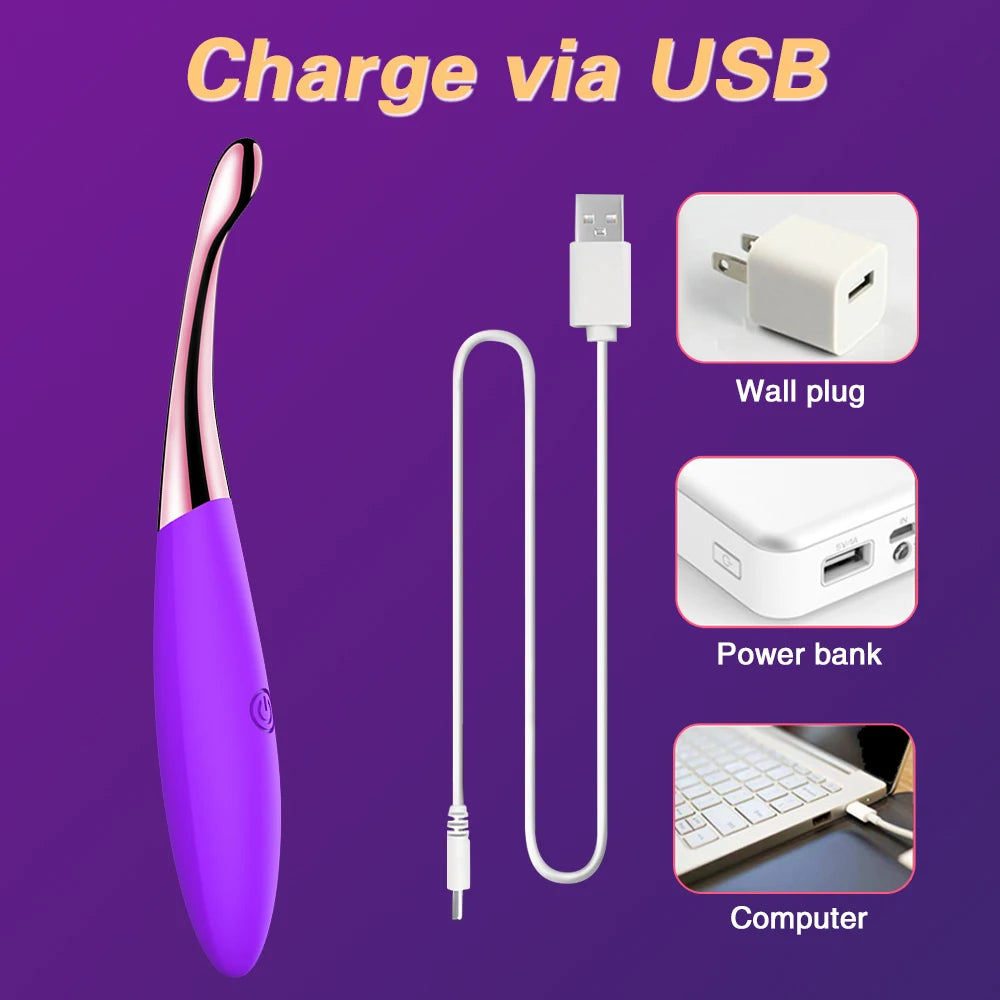 Rechargeable Finger Vibrator, 14 Modes