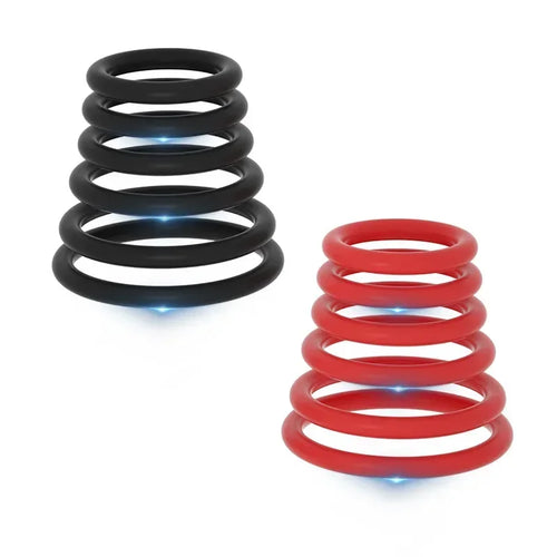 Silicone Cock Ring Set, Multiple Sizes