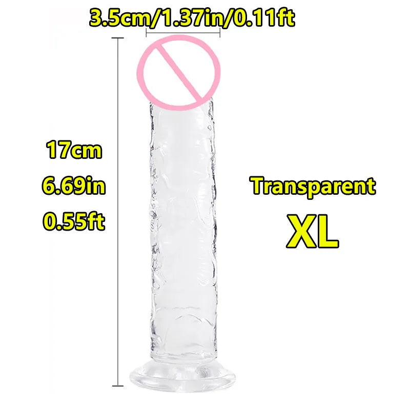 Realistic Suction Cup Dildo, Multiple Sizes and Colours