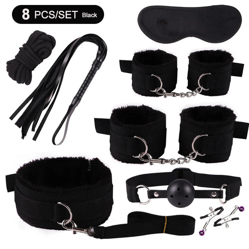 Nylon Bed Bondage Kit, 8, 15 or 18 Piece, 4 Colours