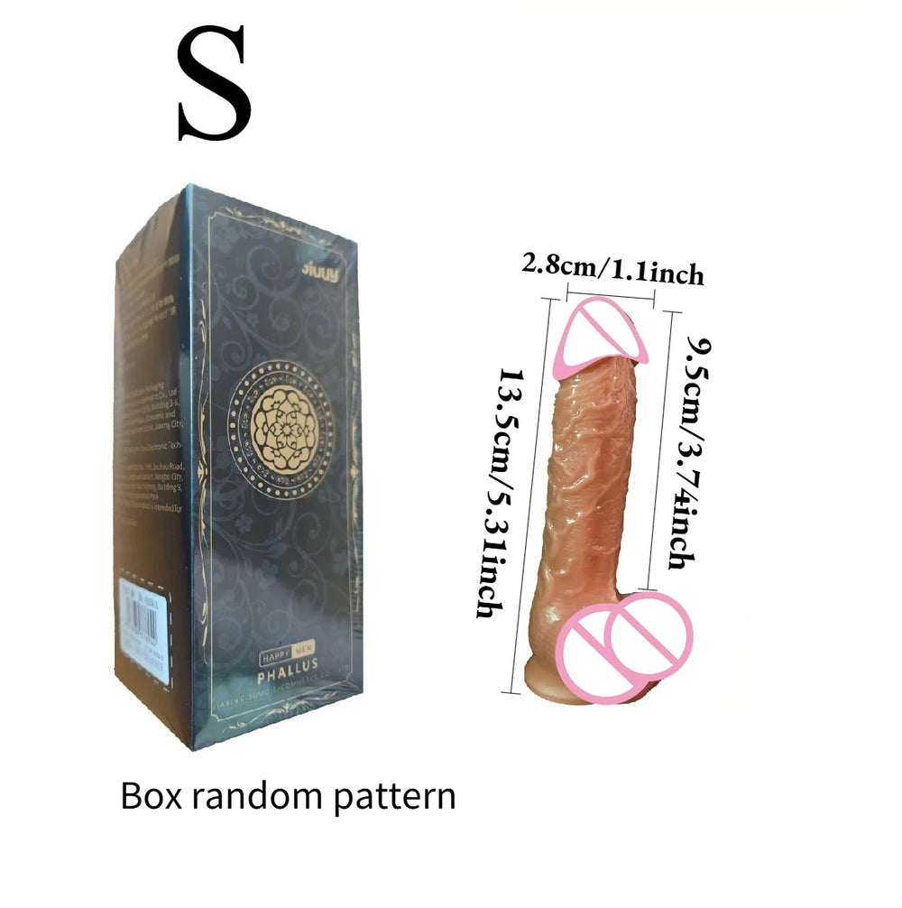Realistic Silicone Dildo with Suction Cup, S to XXL