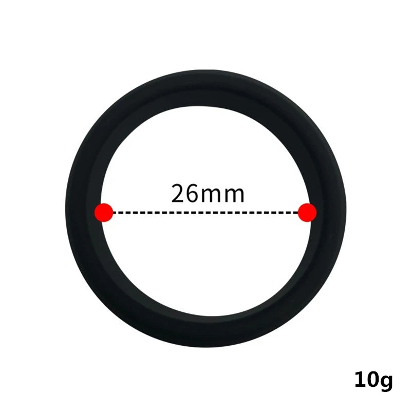 Silicone Beaded Cock Rings, 26 to 57mm or 6-Piece Set
