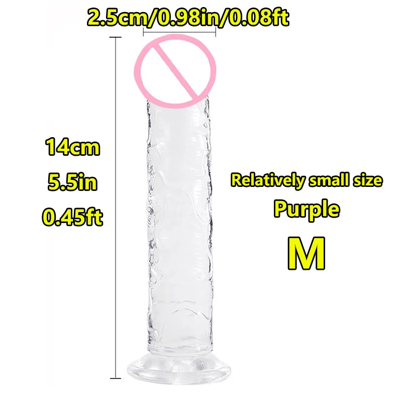 Realistic Suction Cup Dildo, Multiple Sizes and Colours