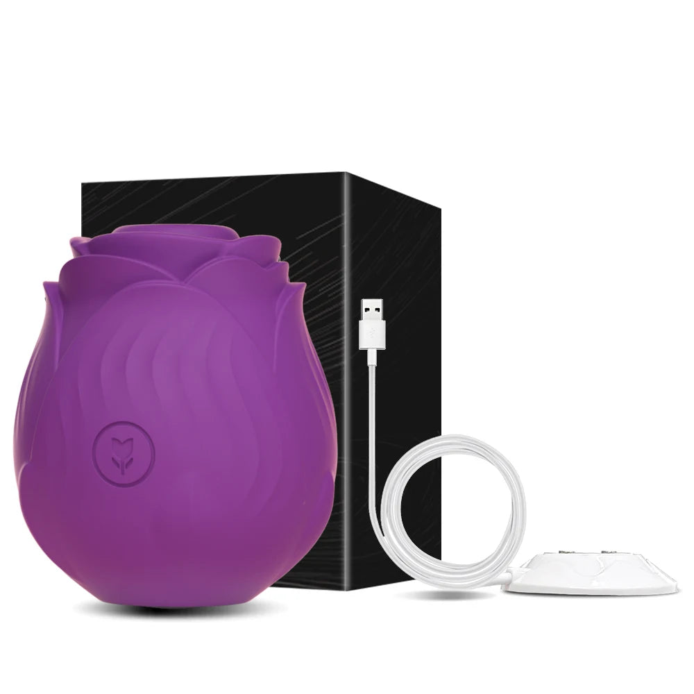 Rose Clitoral Suction Vibrator, 10 Modes