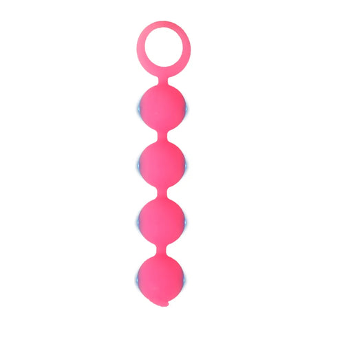 Silicone 4-Ball Anal Beads Plug, 4 Colours