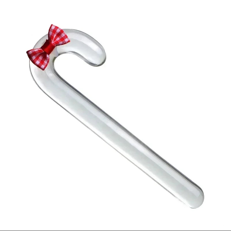 Glass Christmas Butt Plug, Candy Cane or Tree, S or L