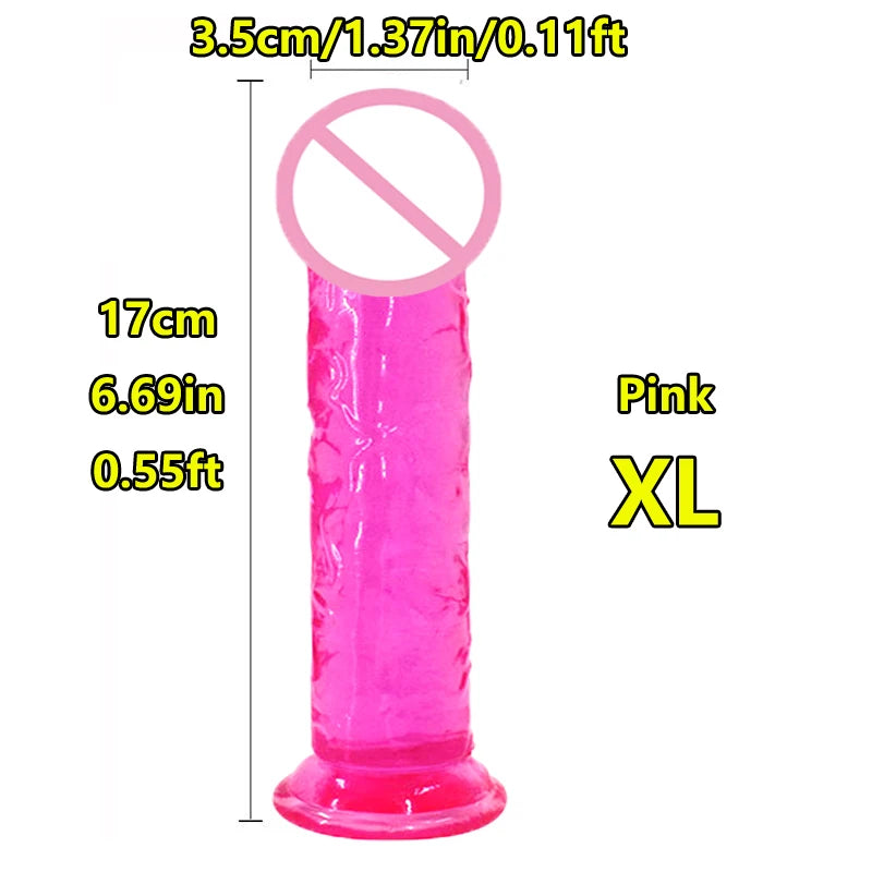 Realistic Suction Cup Dildo, Multiple Sizes and Colours