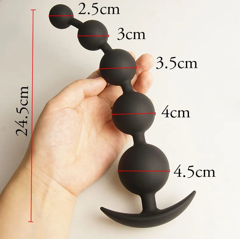 Silicone Anal Beads, 3 to 6 Beads
