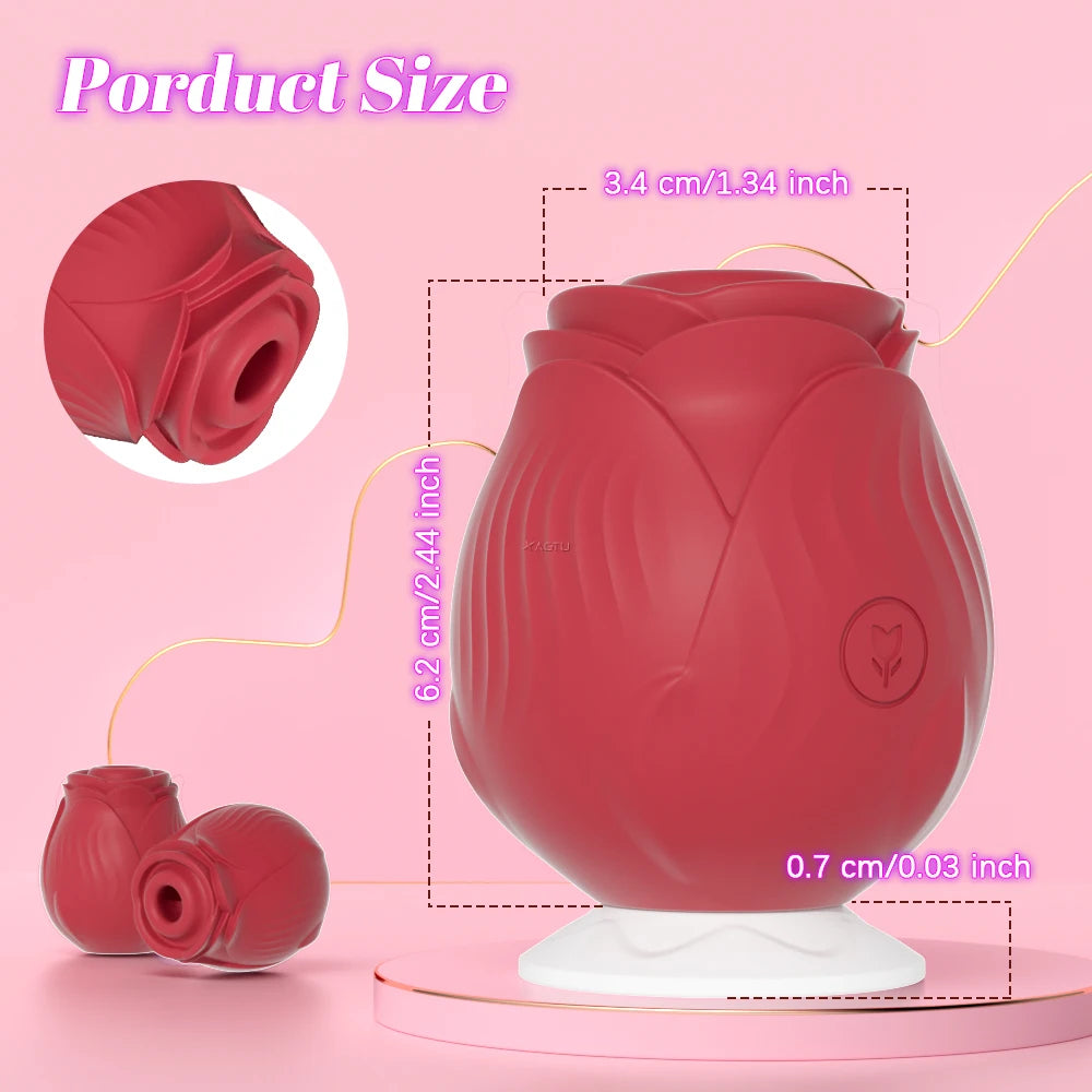 Rose Clitoral Suction Vibrator, 10 Modes