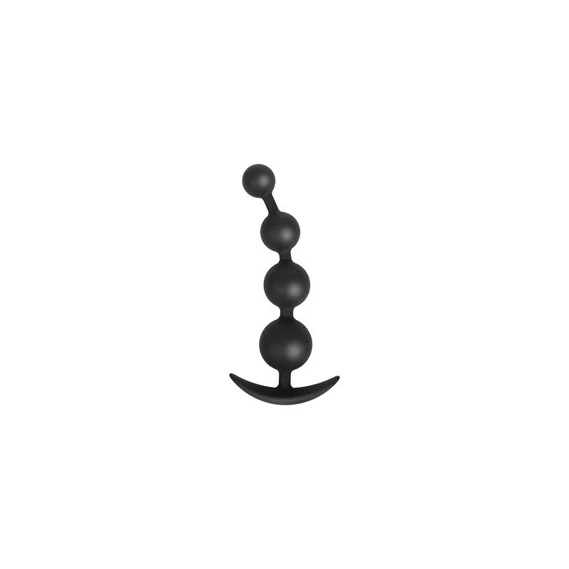 Silicone Anal Beads with Flared Anchor Base, 3 to 6 Beads