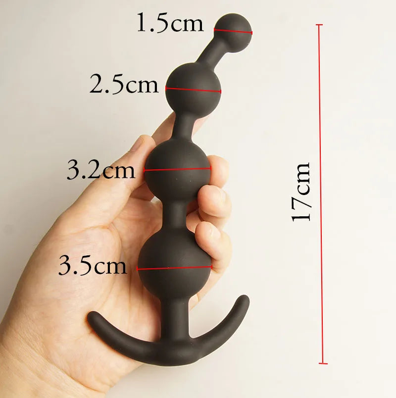 Silicone Anal Beads, 3 to 6 Beads