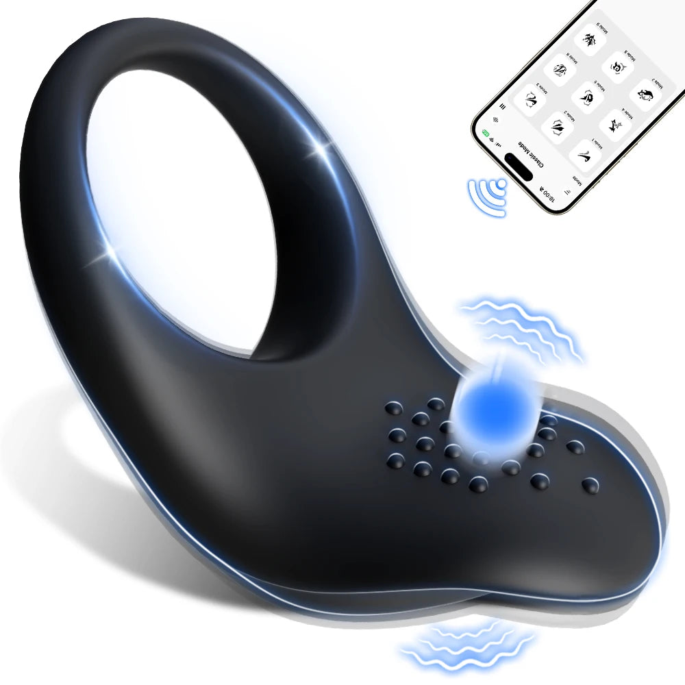 App Controlled Vibrating Cock Ring, Silicone