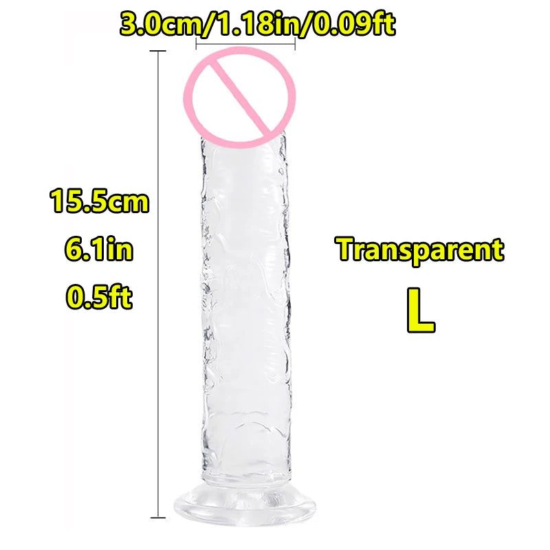 Realistic Suction Cup Dildo, Multiple Sizes and Colours