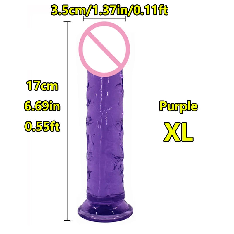 Realistic Suction Cup Dildo, Multiple Sizes and Colours