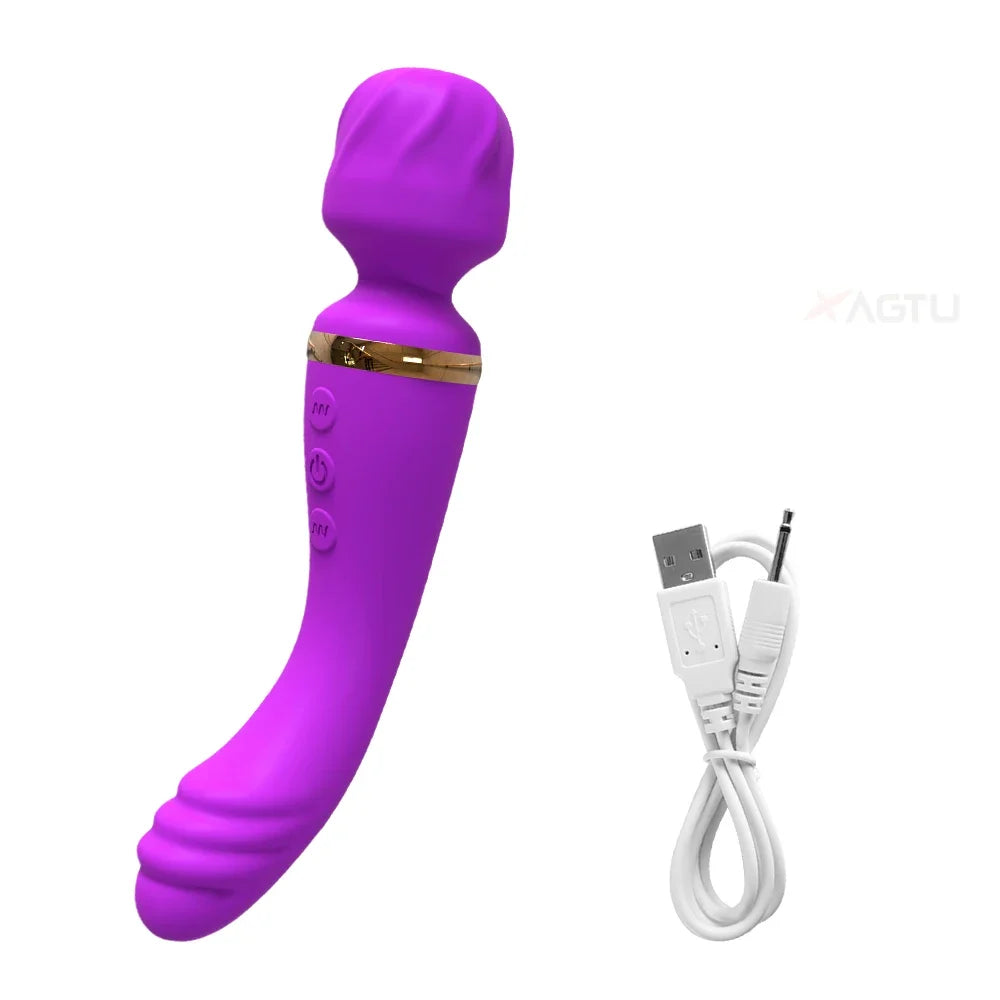 2-in-1 AV Wand Vibrator, Silicone, 3 Colours