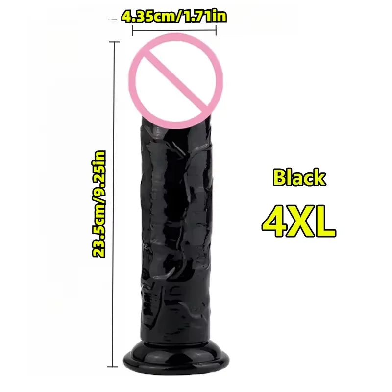 Realistic Suction Cup Dildo, Multiple Sizes and Colours