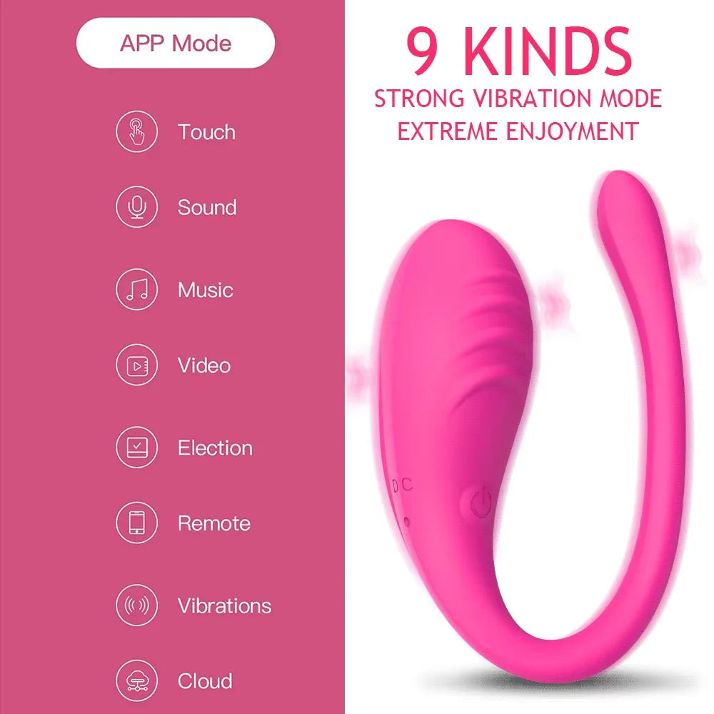 Wearable Vibrating Egg, 9 Modes, USB Rechargeable