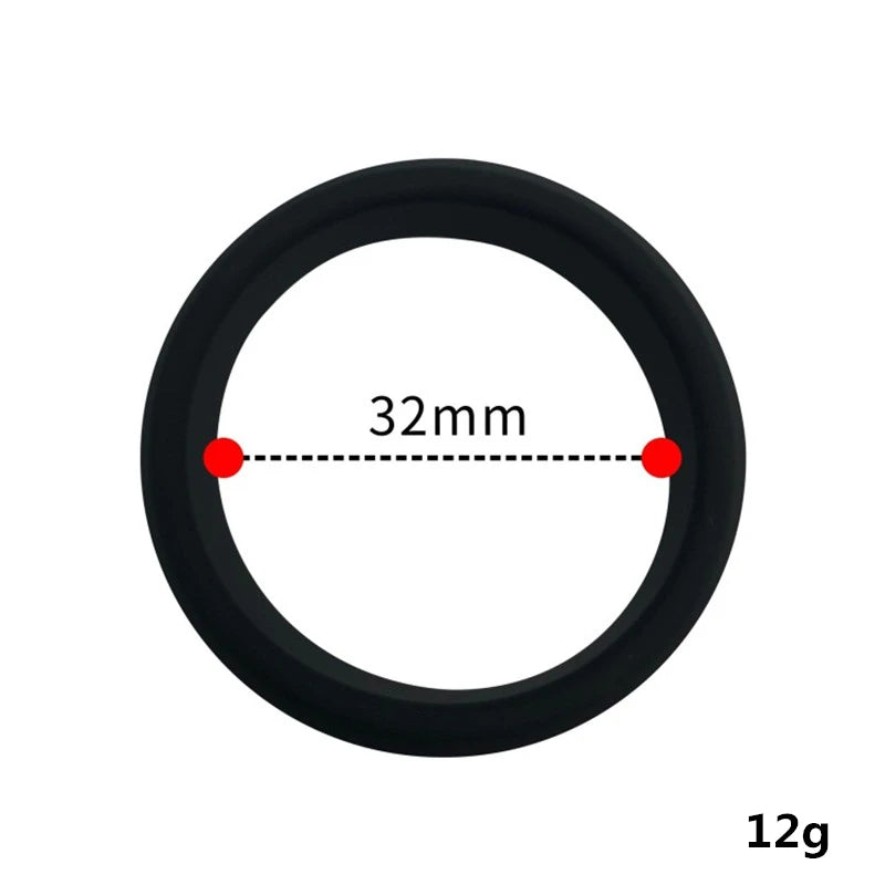 Silicone Beaded Cock Rings, 26 to 57mm or 6-Piece Set