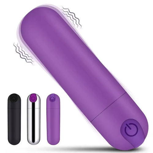Rechargeable Mini Bullet Vibrator, 10 Speeds