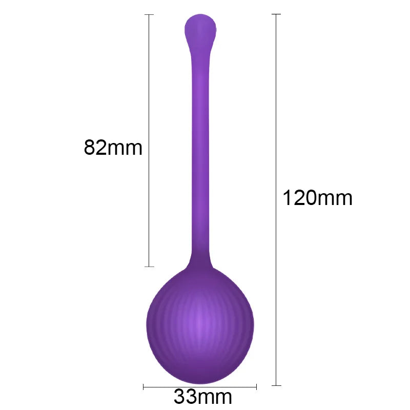 Silicone Kegel Balls, 3 Sizes, Black, Pink or Purple
