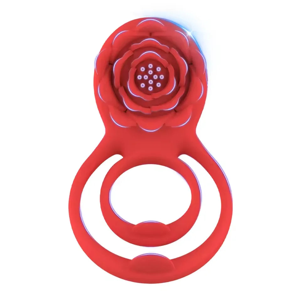 Rose Vibrating Couples' Ring, Rechargeable