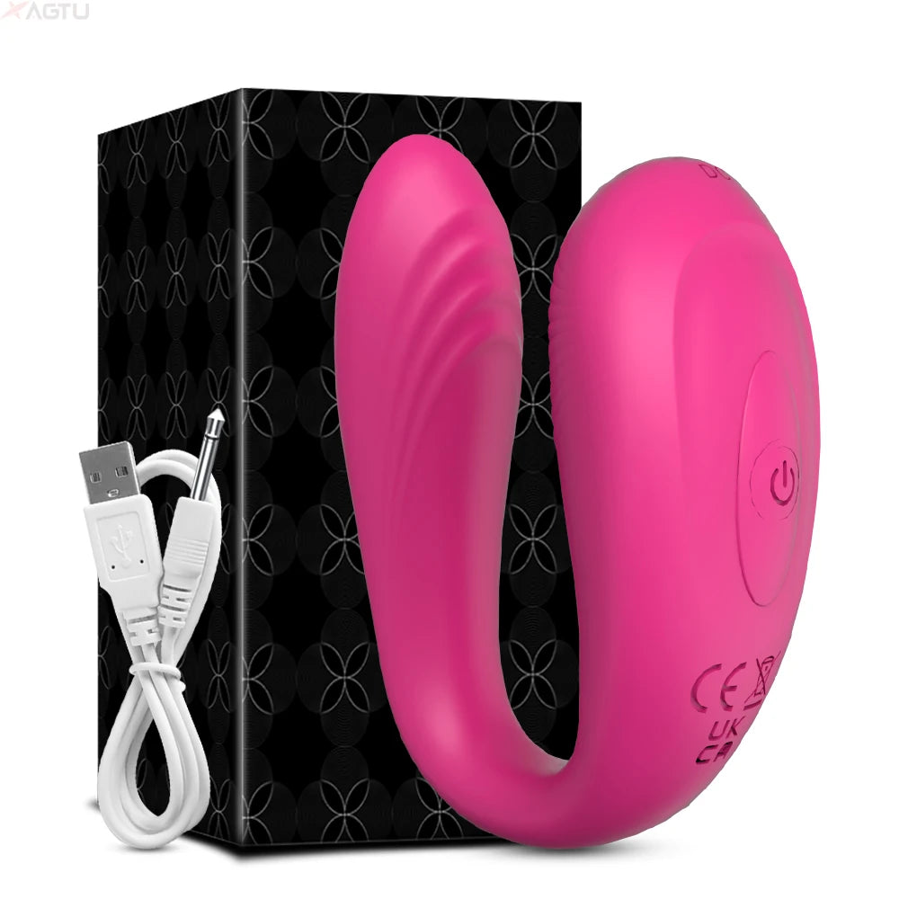 Wearable U-Shaped Couples Vibrator, App Control