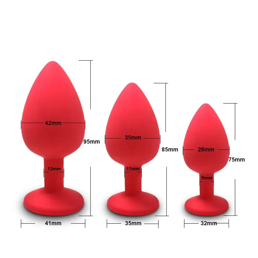 Soft Silicone Anal Plug, Beginner Sizes