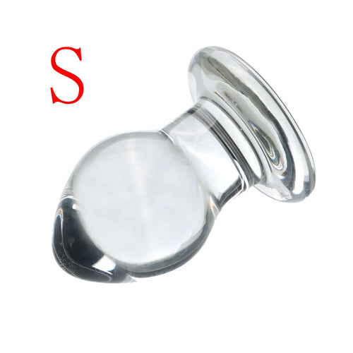 Glass Anal Plug, Small, Medium or Large