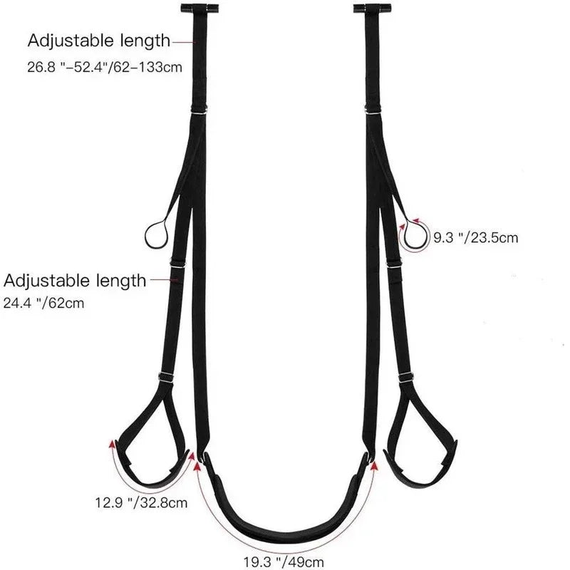 Nylon Door Sex Swing with Leg Spreader