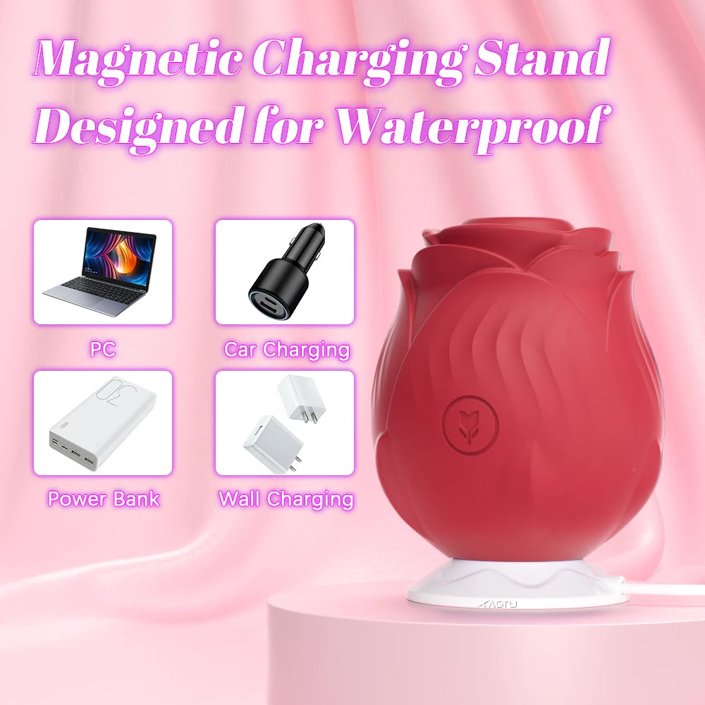Rose Clitoral Suction Vibrator, 10 Modes