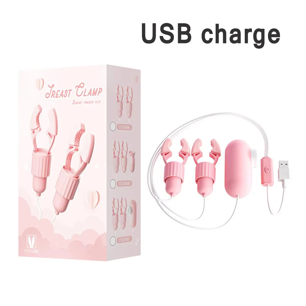 Vibrating Nipple Clamp, Tongue or Sucking Stimulator