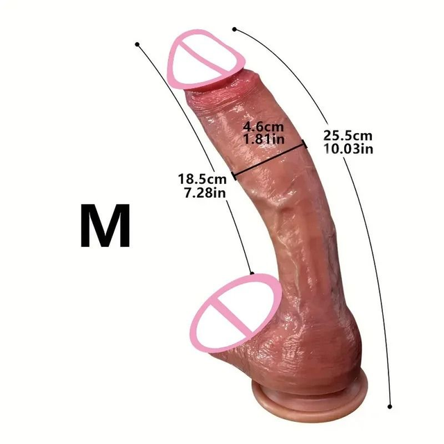 Oversized Realistic Silicone Dildo with Suction Cup