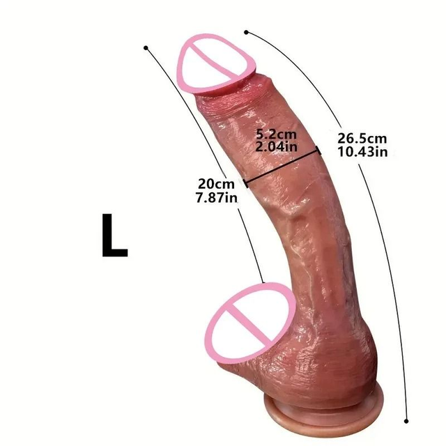 Oversized Realistic Silicone Dildo with Suction Cup