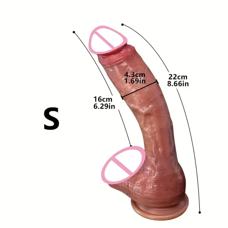 Oversized Realistic Silicone Dildo with Suction Cup