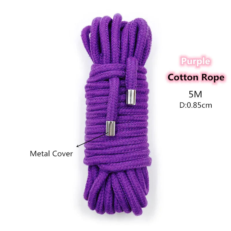 Soft Cotton Bondage Rope, 5m or 10m