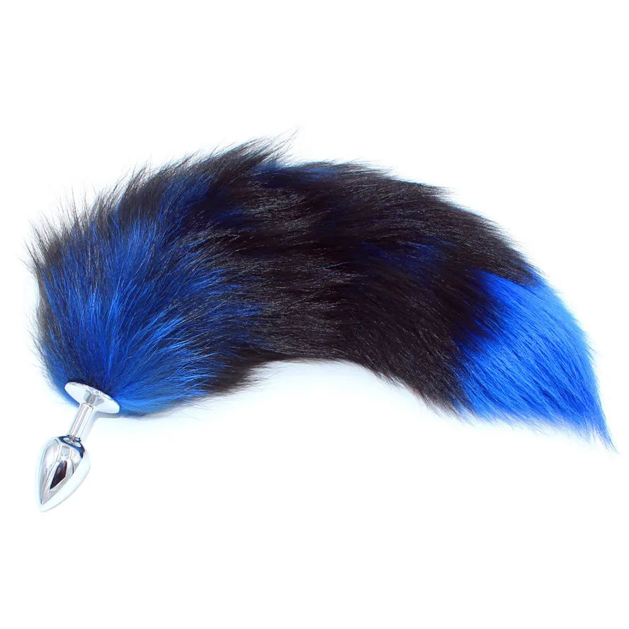 Metal Fox Tail Butt Plug, S M L, 4 Colours