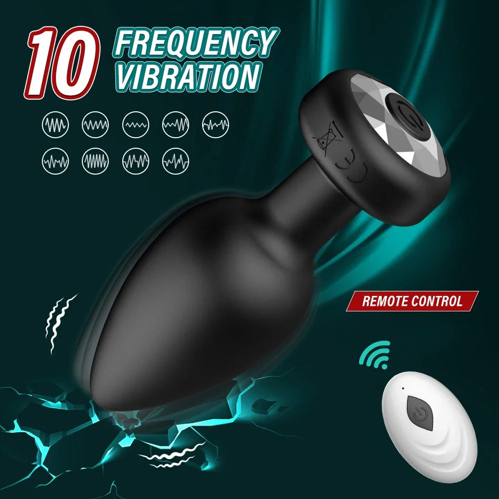 Vibrating Butt Plug, App or Remote, USB Rechargeable