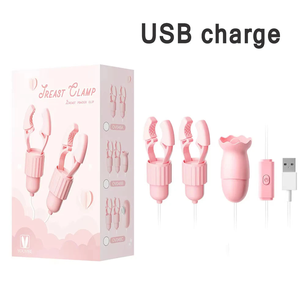 Vibrating Nipple Clamp, Tongue or Sucking Stimulator