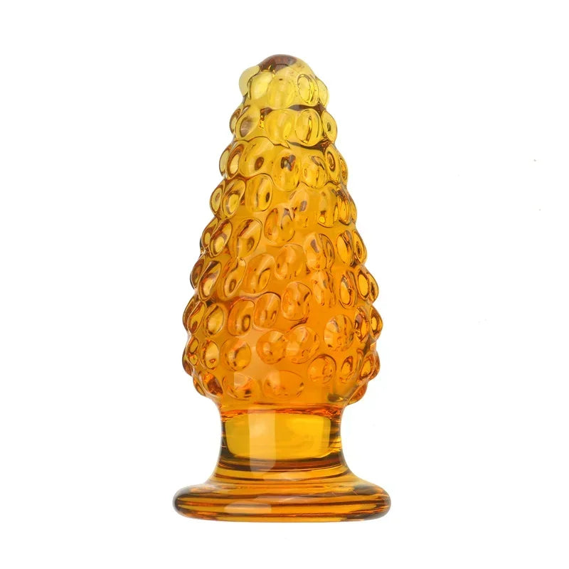 Glass Christmas Butt Plug, Candy Cane or Tree, S or L