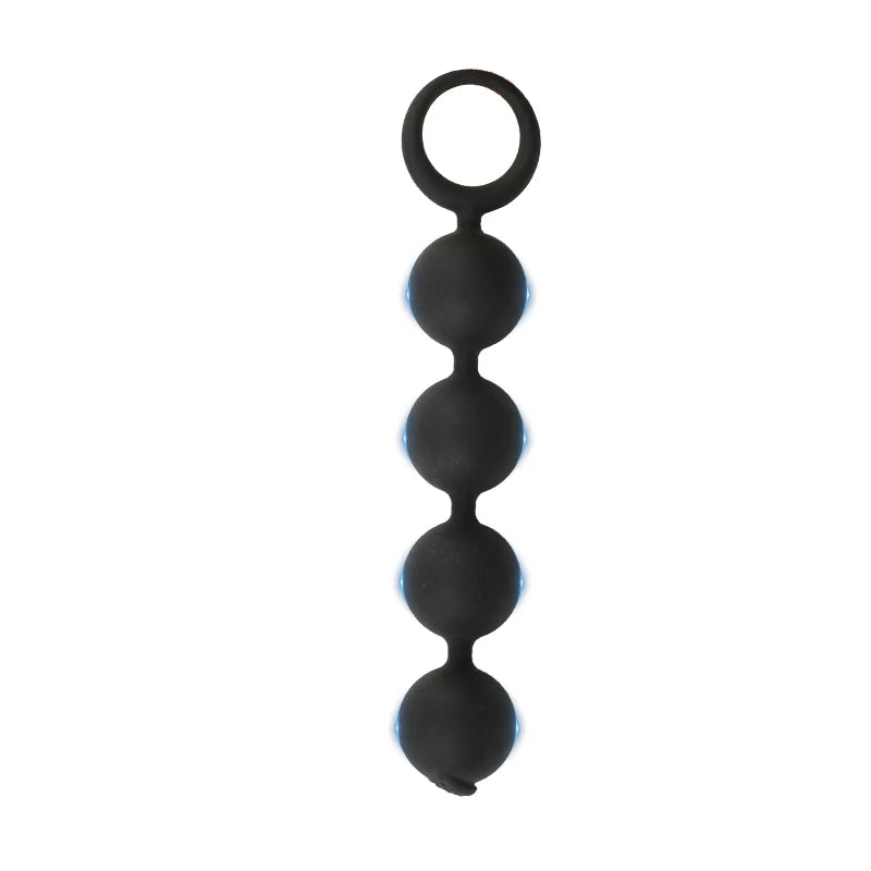 Silicone 4-Ball Anal Beads Plug, 4 Colours
