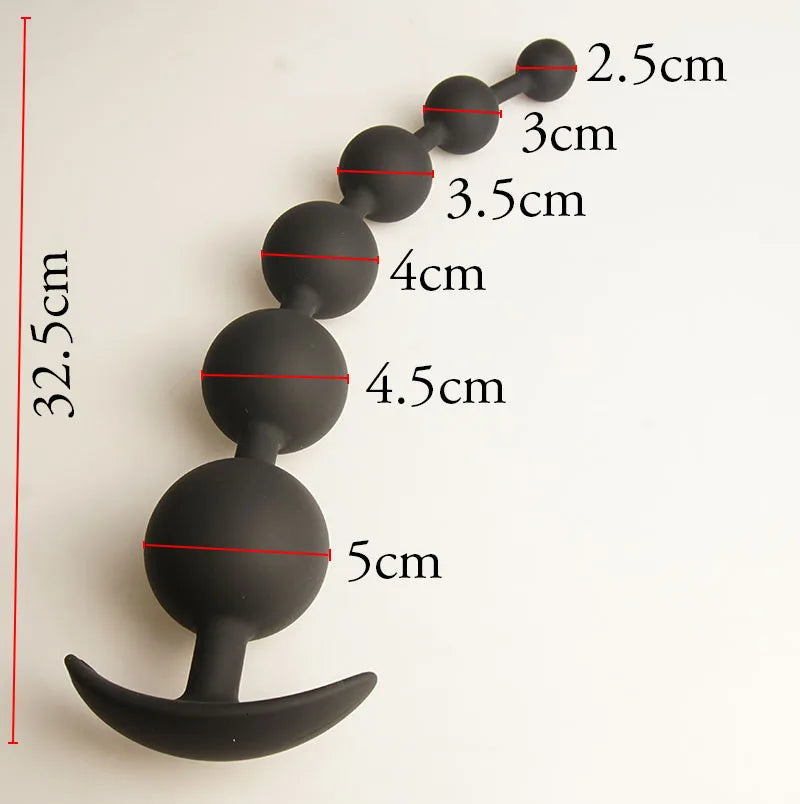 Silicone Anal Beads, 3 to 6 Beads