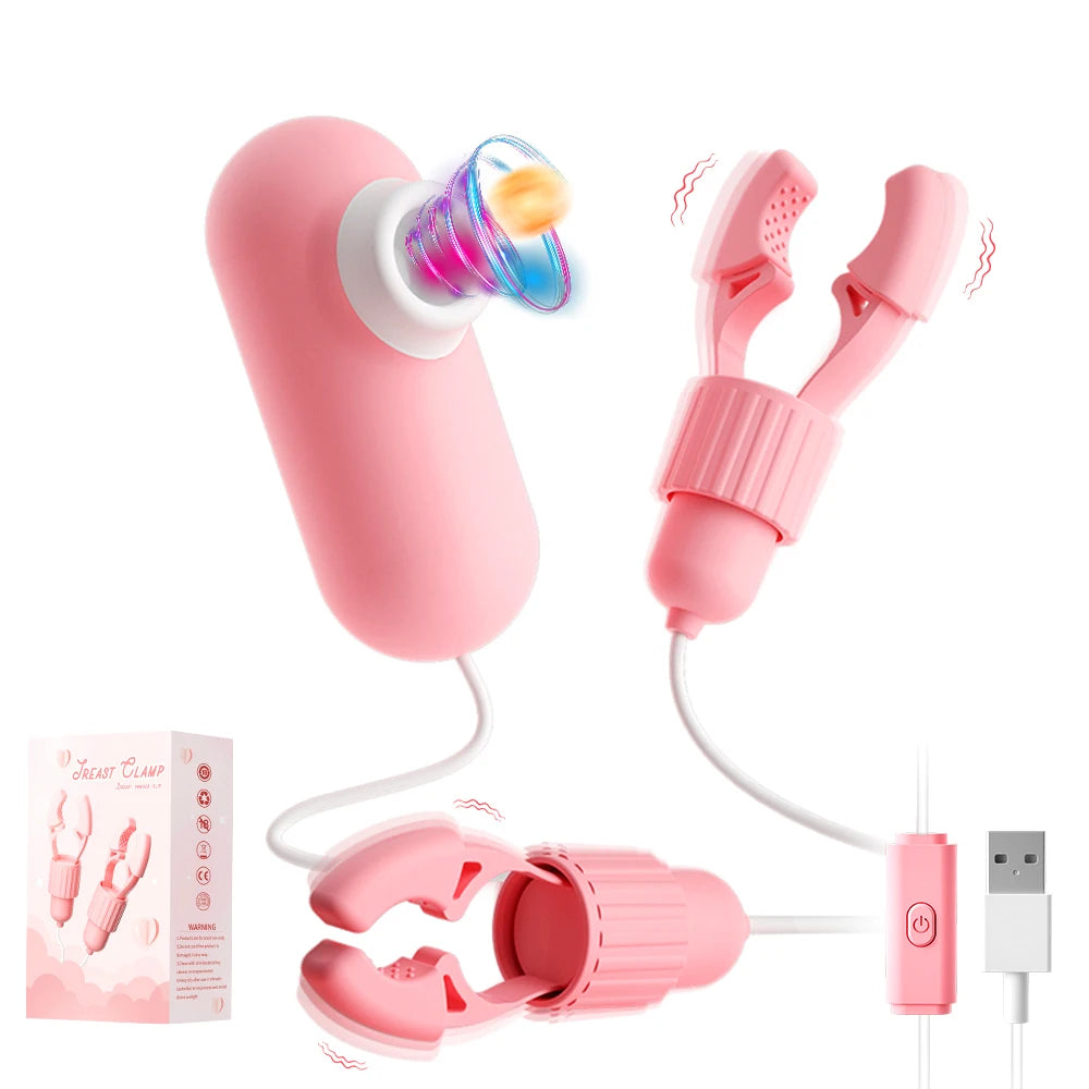 Vibrating Nipple Clamp, Tongue or Sucking Stimulator
