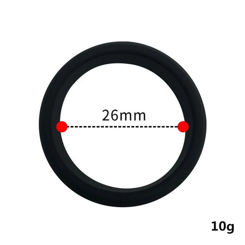 Silicone Beaded Cock Rings, 26 to 57mm or 6-Piece Set