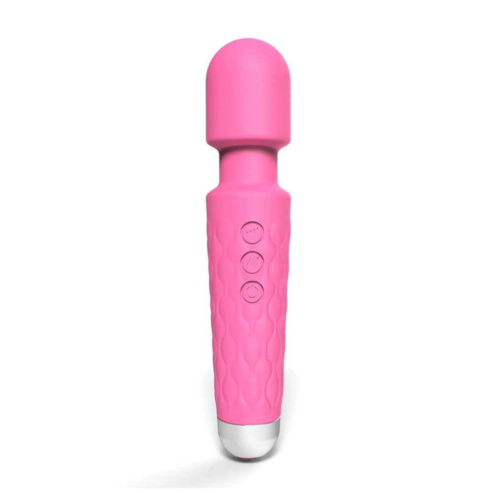 Bendable Head Wand Vibrator, 20 Modes, USB Rechargeable