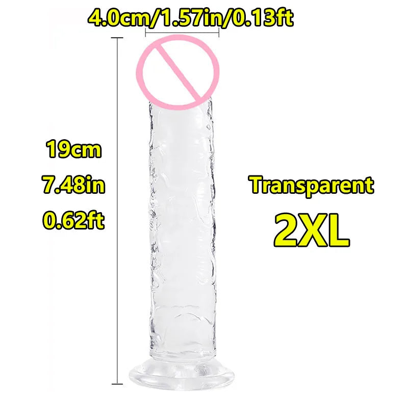 Realistic Suction Cup Dildo, Multiple Sizes and Colours