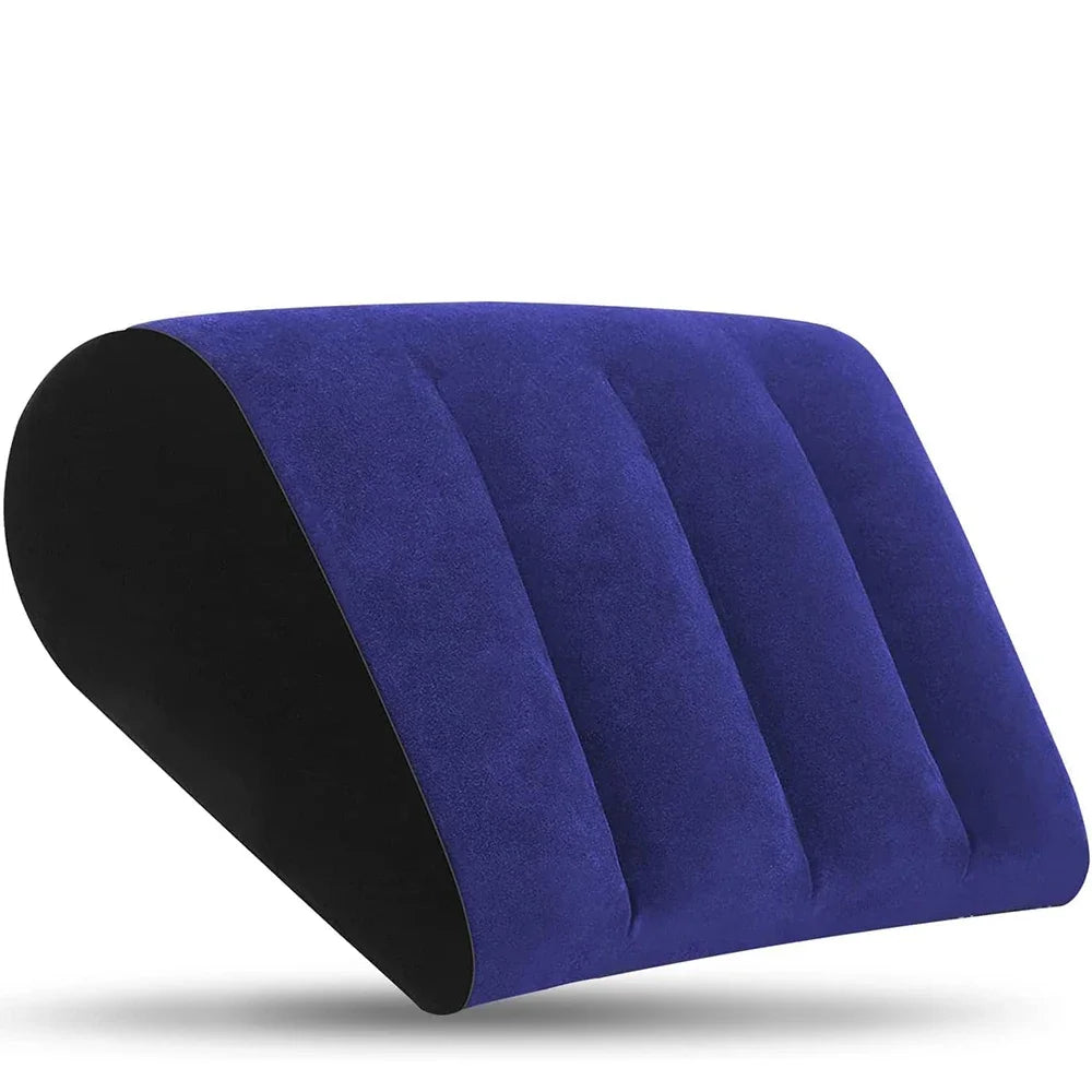 Inflatable Wedge Pillow with Pump, Blue