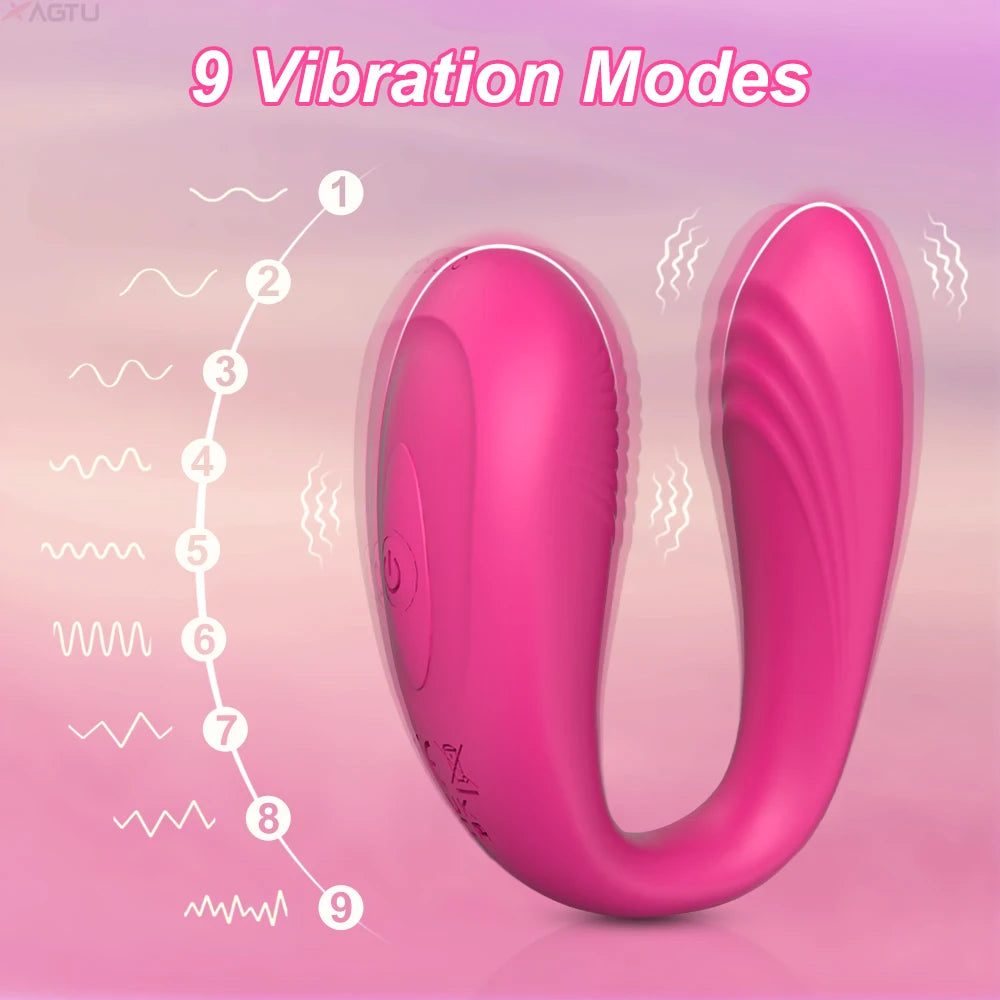 Wearable U-Shaped Couples Vibrator, App Control