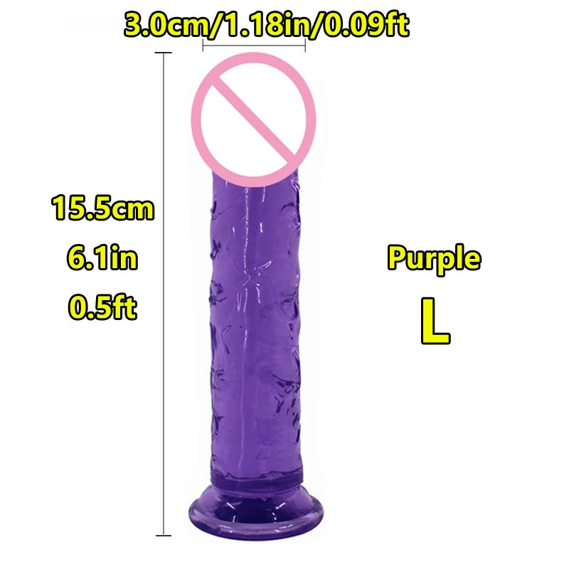 Realistic Suction Cup Dildo, Multiple Sizes and Colours